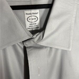 Pronto Uomo Light Gray Dress Shirt
